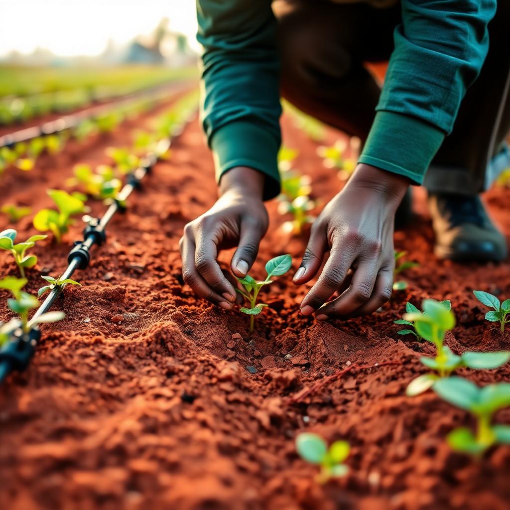 Plantation de jeunes plants